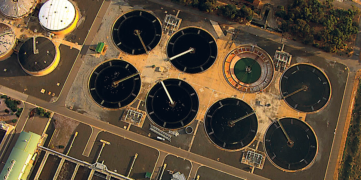Treated wastewater from the Bolivar sewerage plant near Adelaide. Photo: Nathan Tomlinson/Great Southern Land