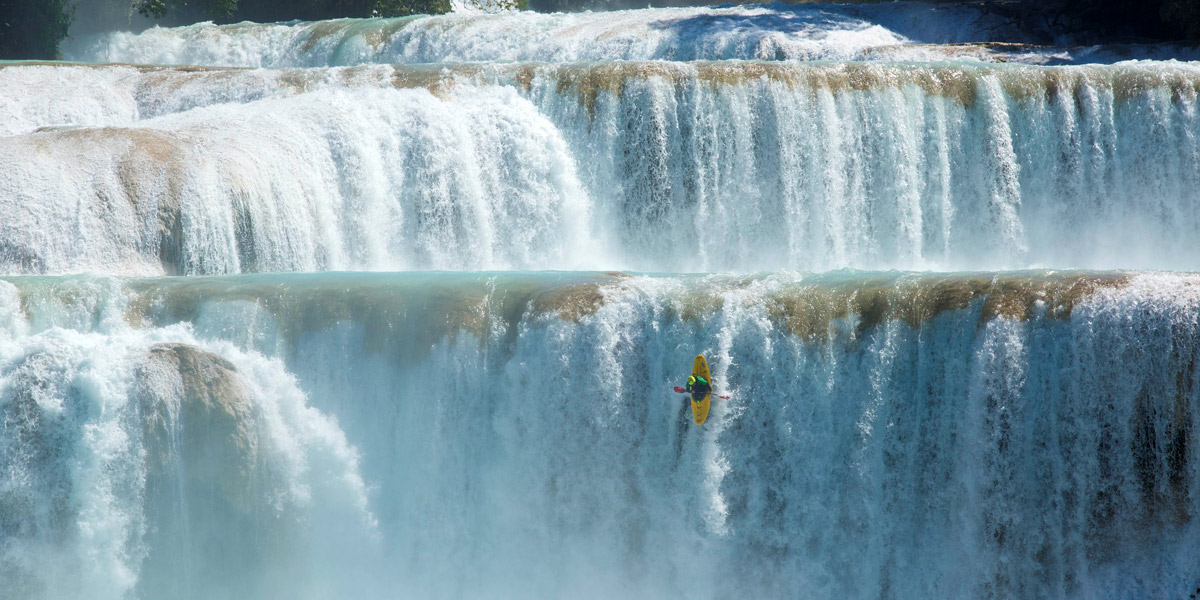 A still from Beyond the Drop, Banff Mountain Film Festival.