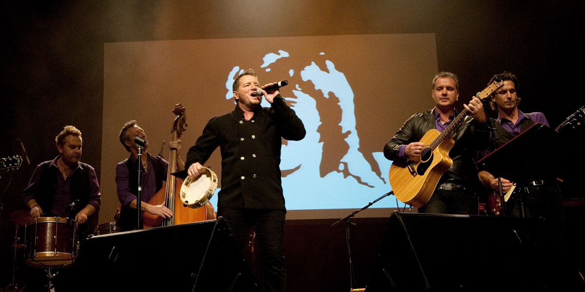 Scott McRae and his band star in 'The Life and Music of Stevie Wright and The Easybeats'. 