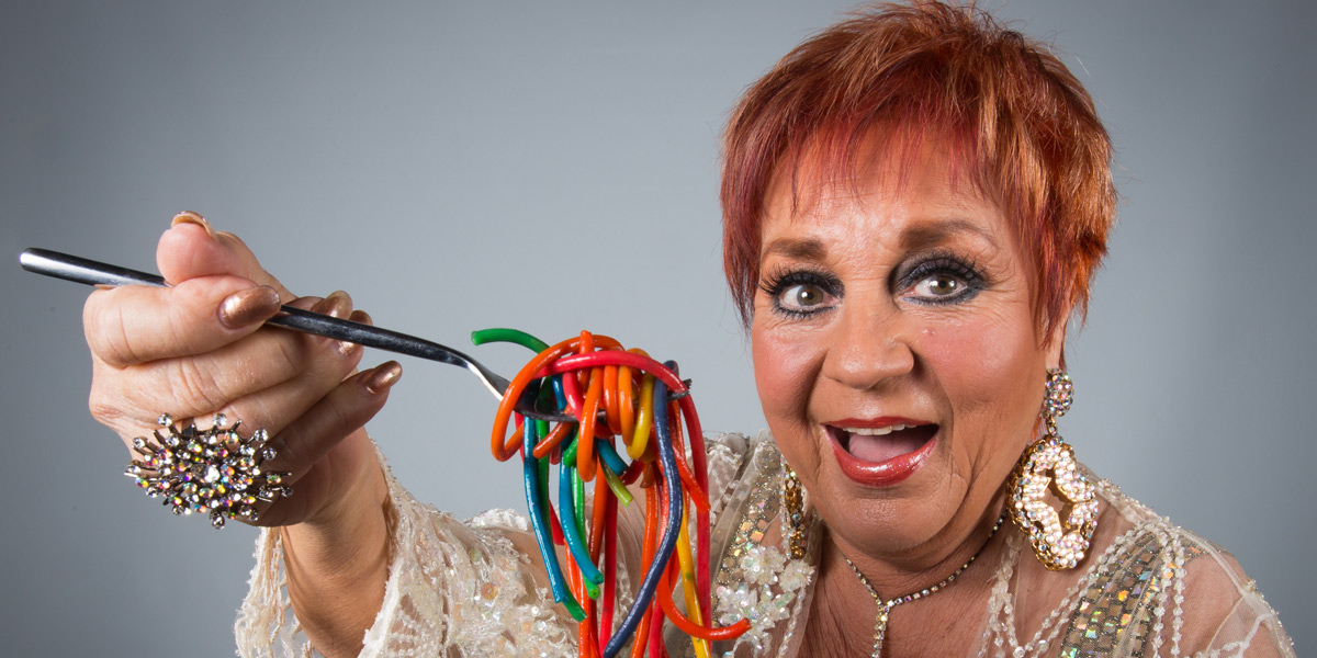 Ann Wills glitzy stage outfit is outshone only by her personality. Photo: Jo-Anna Robinson
