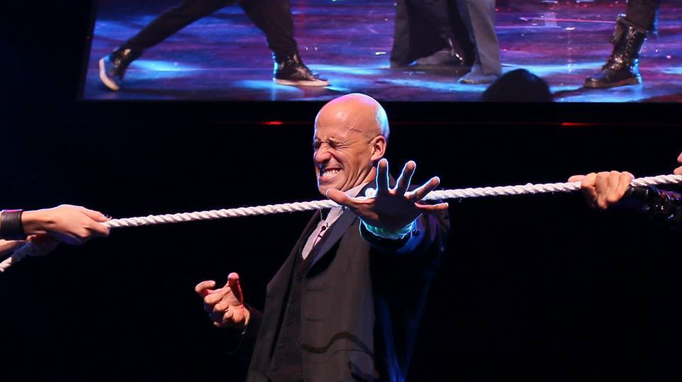 Jonathan Goodwin during a live performance.