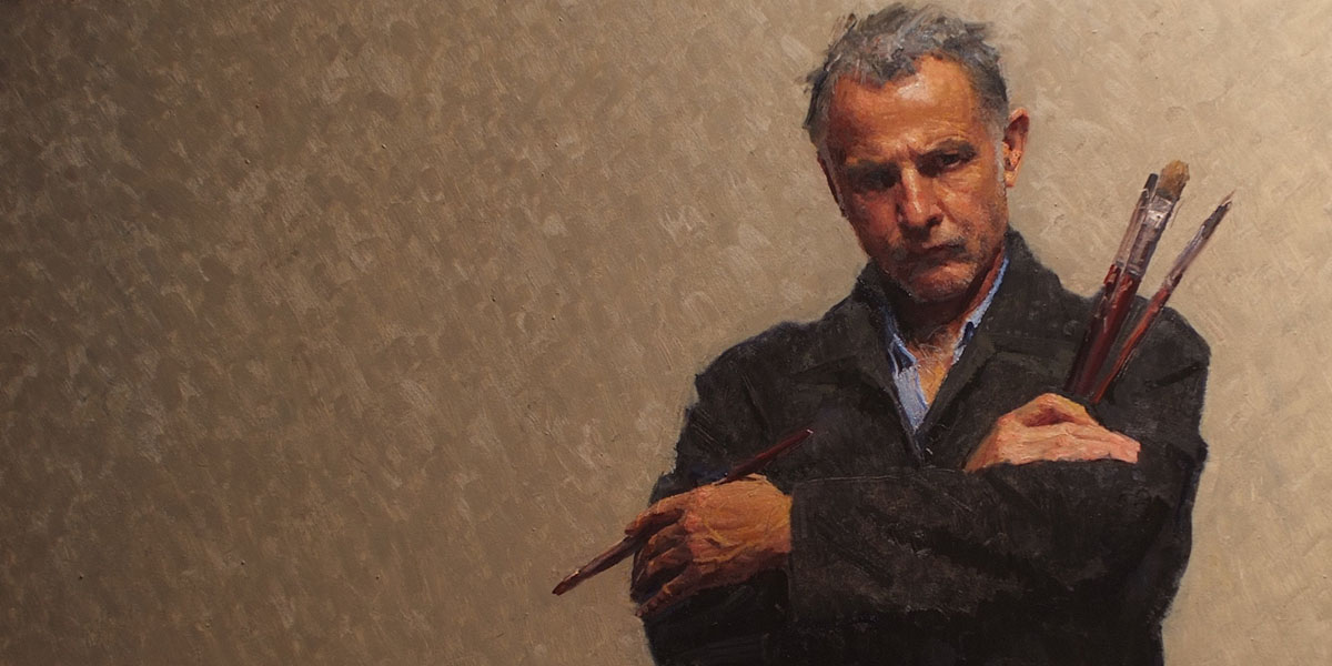 Premier's Award for Lifetime Achievement winner Robert Hannaford (self portrait).