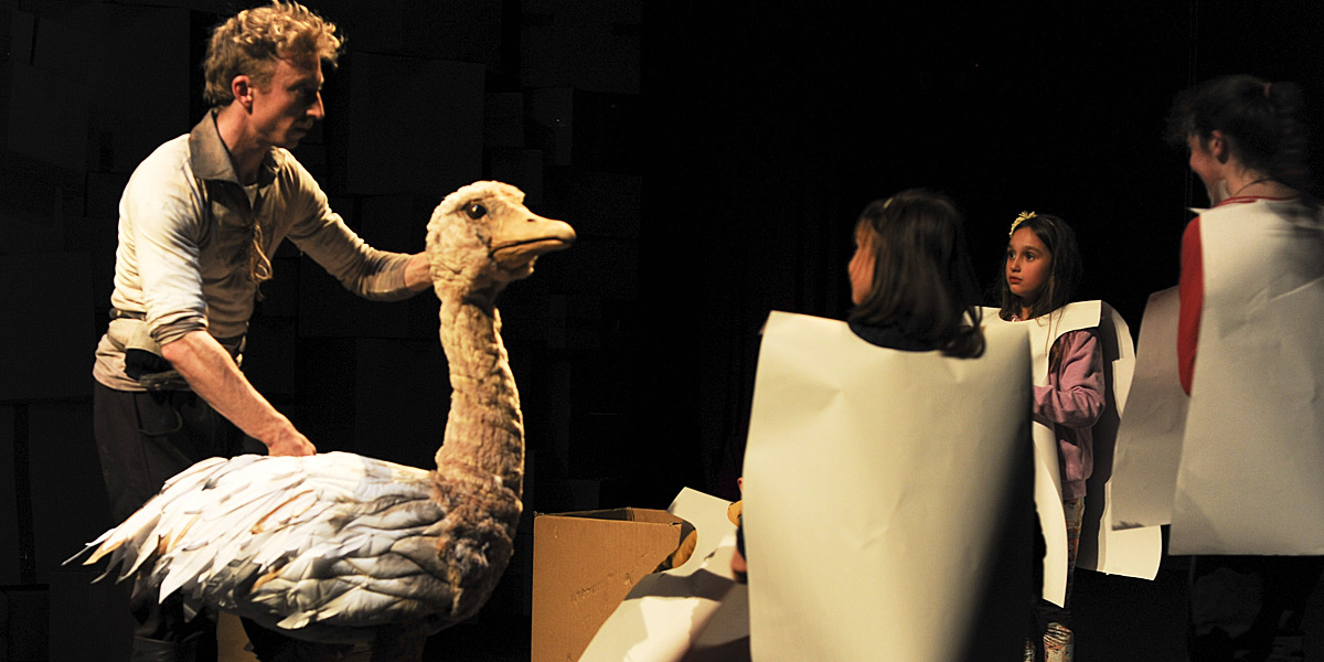 The young audience is invited to join the action in Jack and the Beanstalk. Photo: Heidrun Löhr / Adelaide Festival