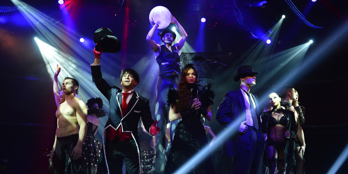 Sal Salvador, second from left, with and the Le Noir cast.