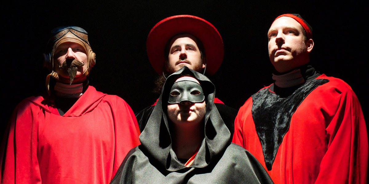 The Inquisitors in Unseen Theatre's Small Gods. Photo: Michael Errey 