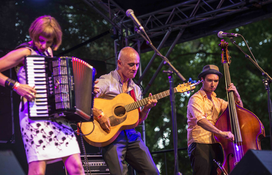Adelaide's The Baker Suite performing at WOMADelaide. Photo: Ben Searcy