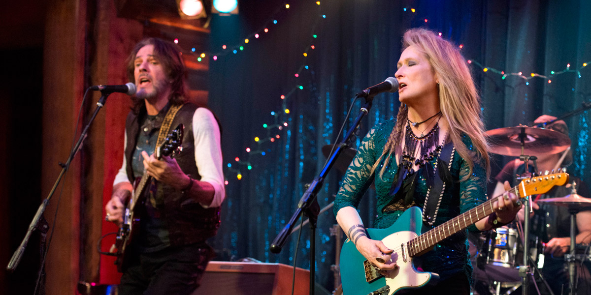 Rick Springfield and Meryl Streep in a scene from Ricki and the Flash. Photo: supplied