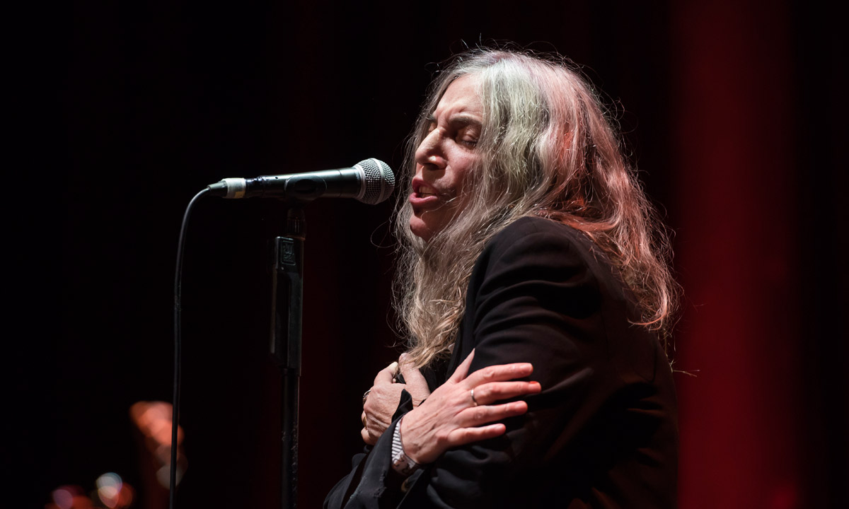 Patti Smith performing a recent concert to mark the 40th anniversary of the release of Horses, hailed by Rolling Stone as one of the top 100 albums of all time. Photo: PA