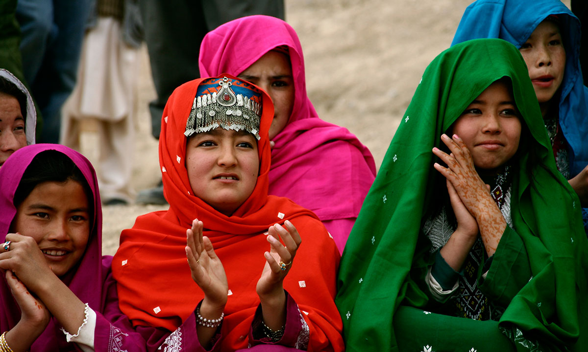 Traditional Hazara girls from Bamyan, Afghanistan. Photo credit: Muzafar Ali