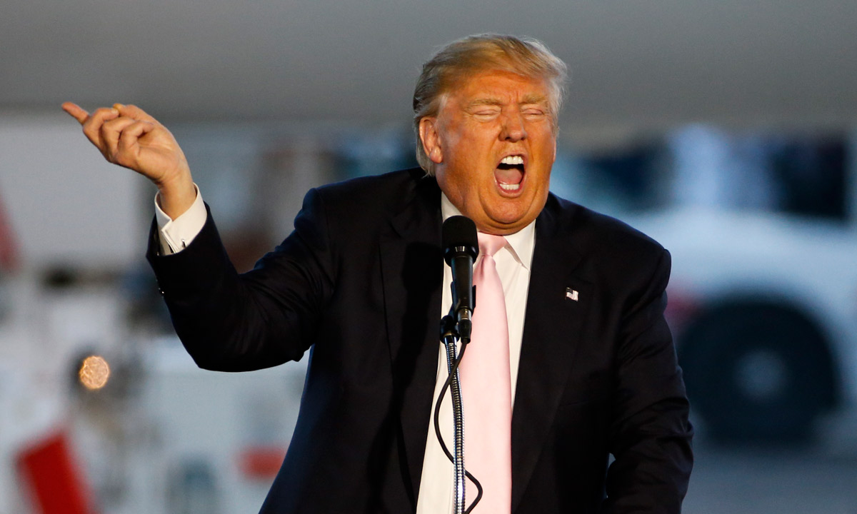 Donald Trump at a rally this week in Ohio. Photo: AP