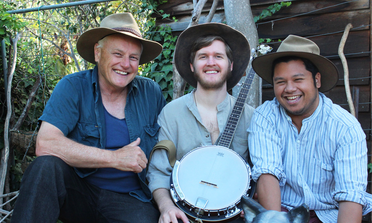 Me 'N Me Mates: Lachy Bruce, Chris John and Ezra Juant.