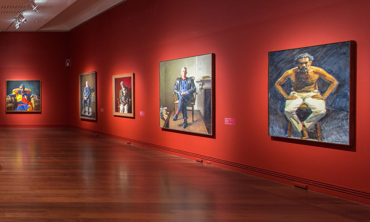Works in the Robert Hannaford exhibition at the Art Gallery of South Australia.