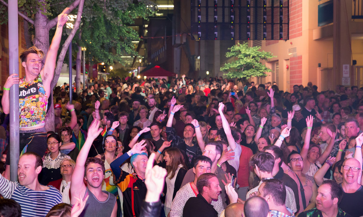 Revellers at last year's Feast opening night event.