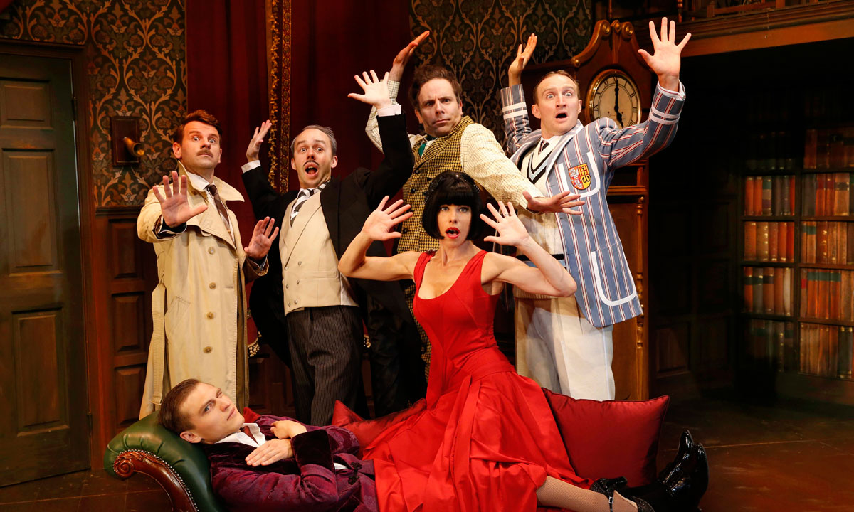 The Australian cast of The Play That Goes Wrong. Photo: Jeff Busby