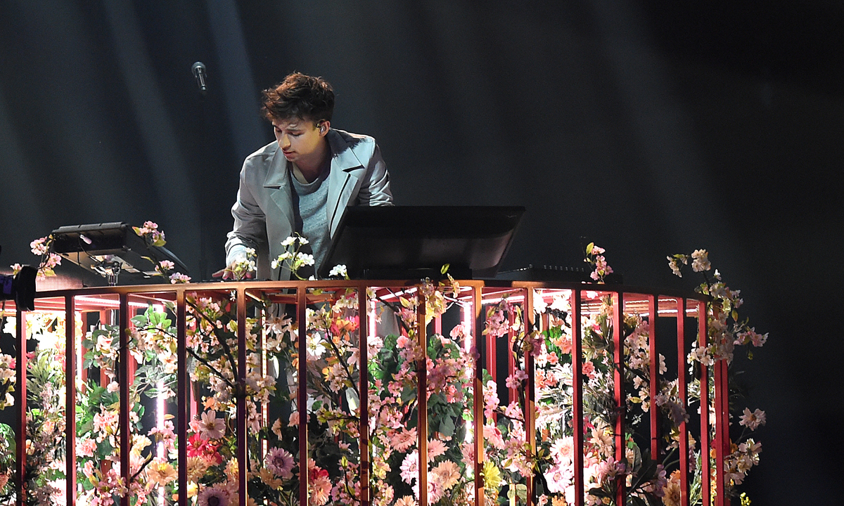 Flume performing at the ARIA awards in November. Photo: Paul Miller / AAP