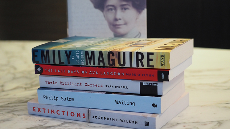 The 2017 shortlisted books. Photo: Miles Franklin Literary Award