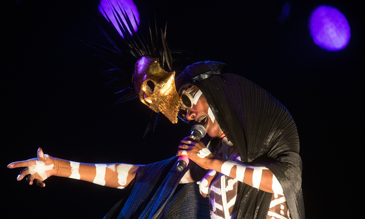 Grace Jones performing live in Spain this year. Photo: EPA