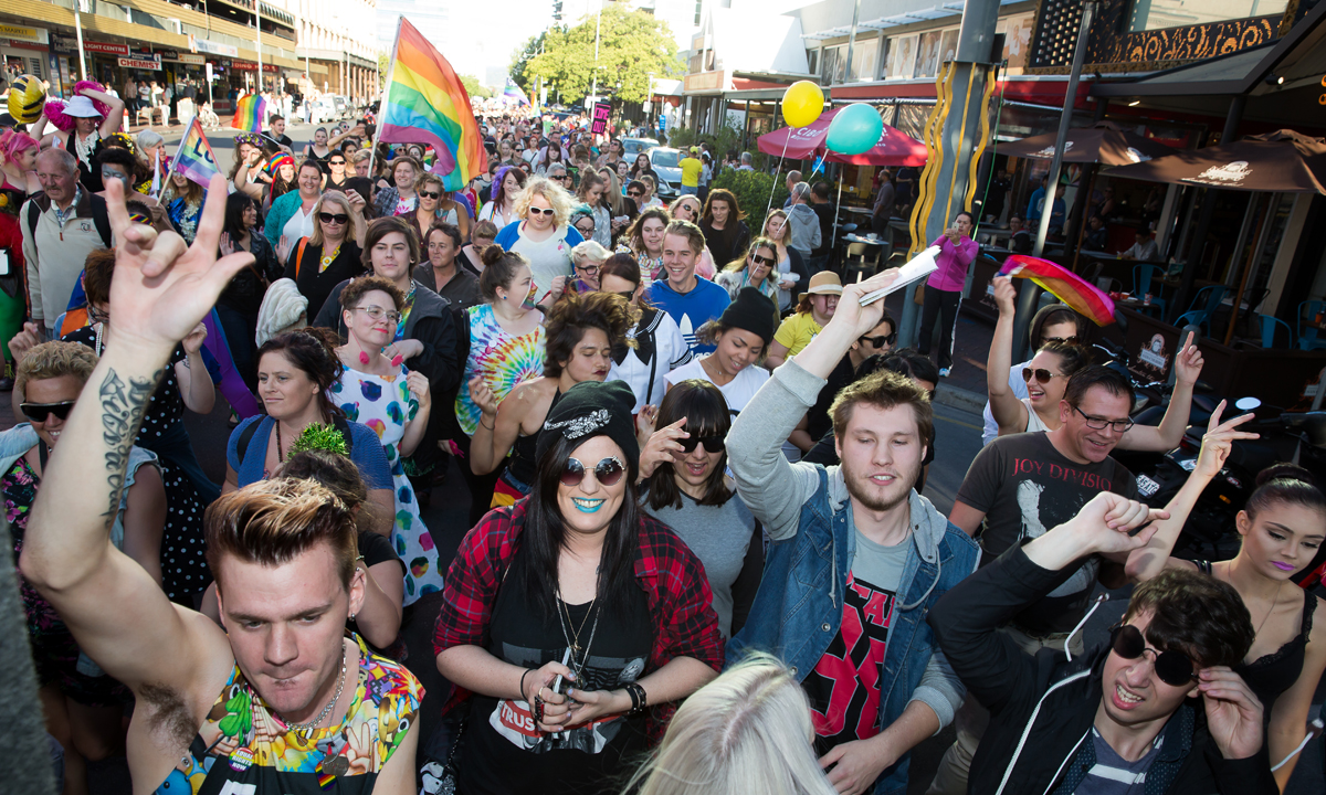 Adelaide's Pride March is held annually in November. Photo:  Photojo