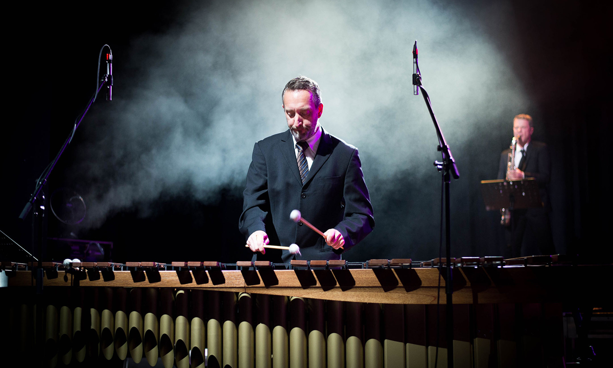 Senor Coconut performs at Unsound Adelaide. Photo: Rob Sferco