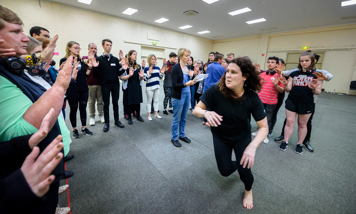 Rehearsals for Brink Productions' Memorial. Photo: Chris Herzfeld