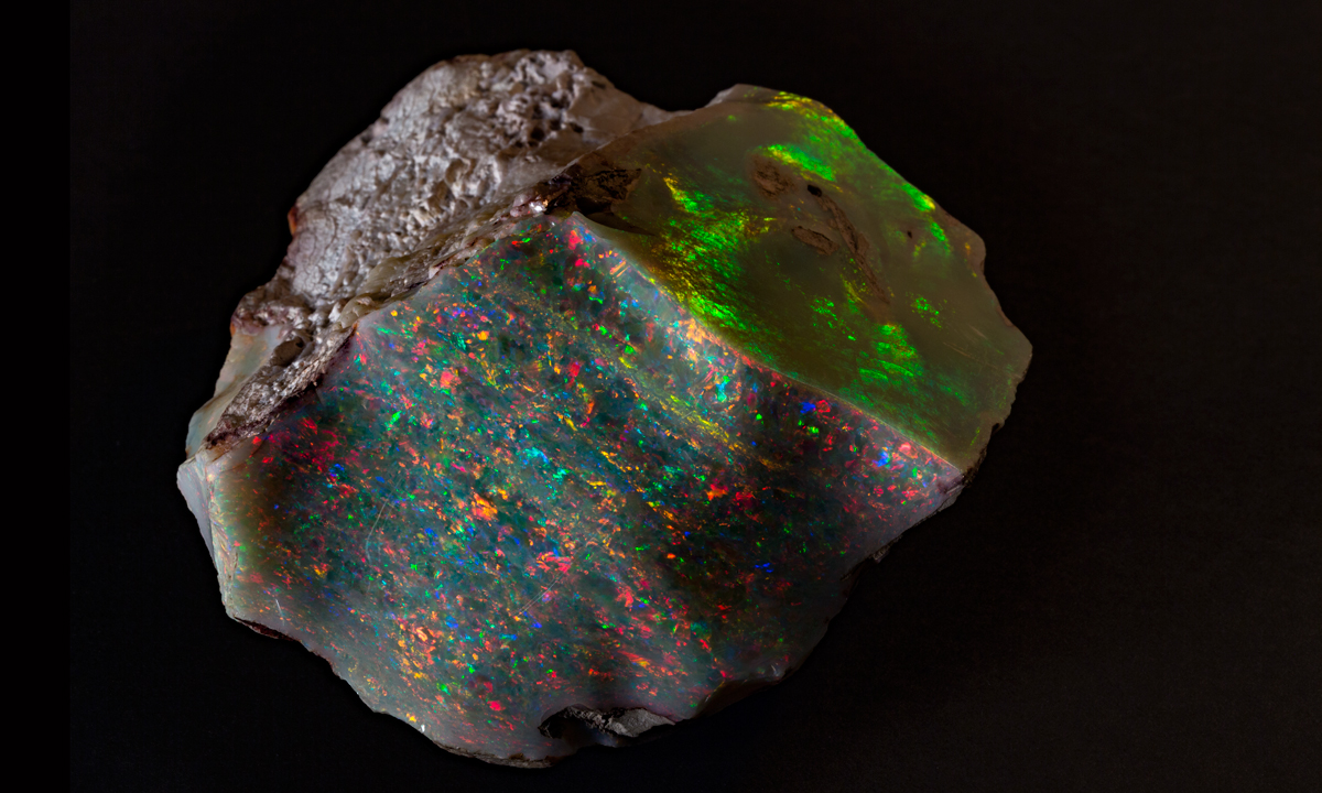 The Fire of Australia opal. Photo courtesy South Australian Museum