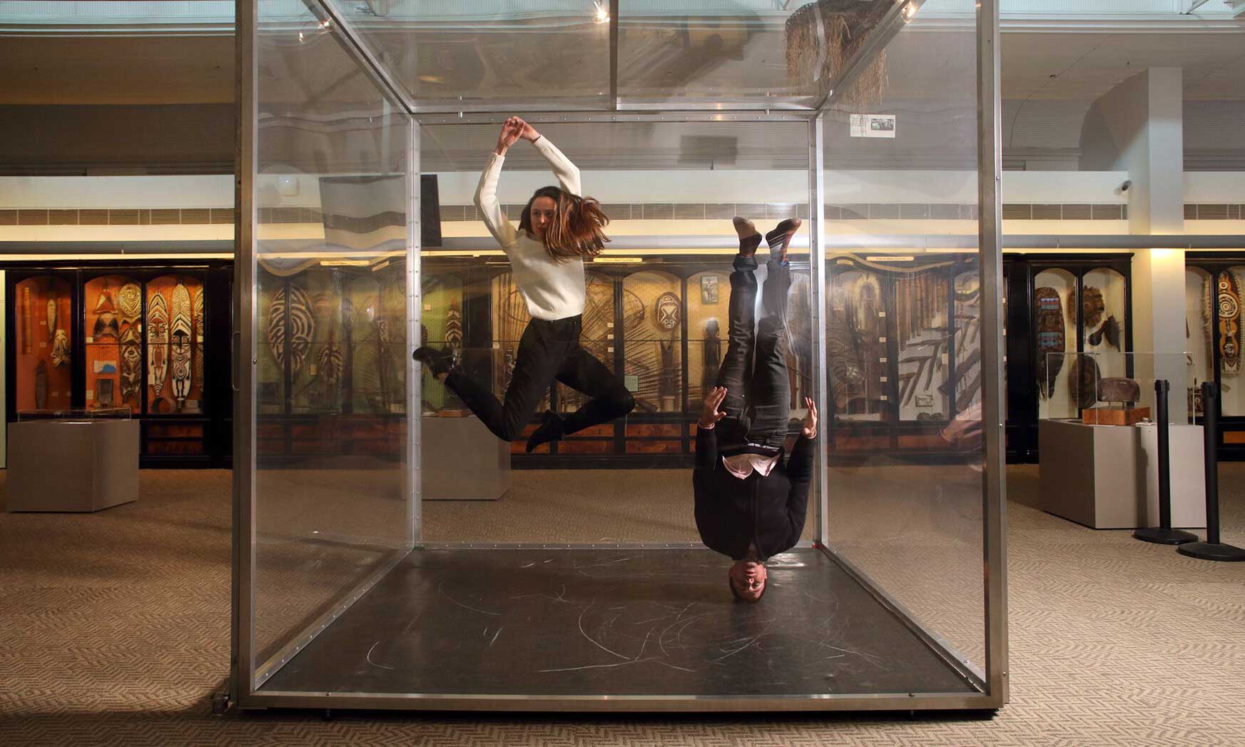 Thumbnail for Art meets science in museum ‘dancing cube’