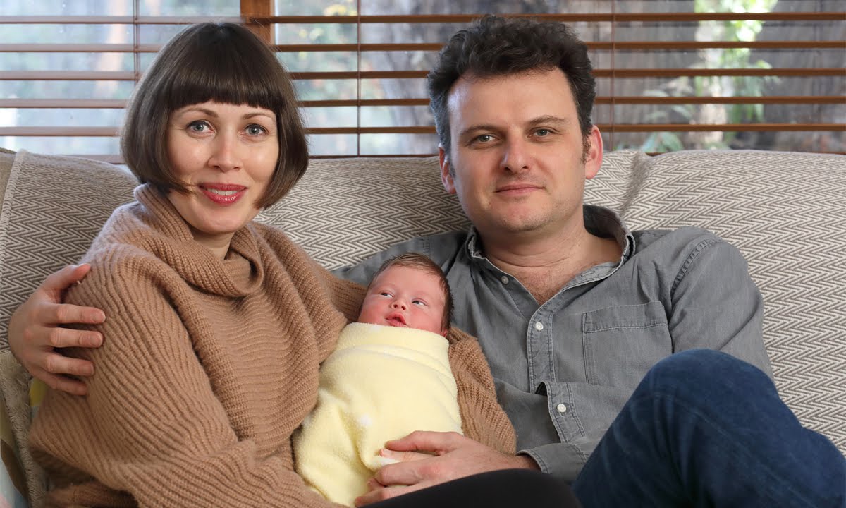 Musicians Sharon and Slava Grigoryan with baby Sebastian. Photo: Tony Lewis/InDaily