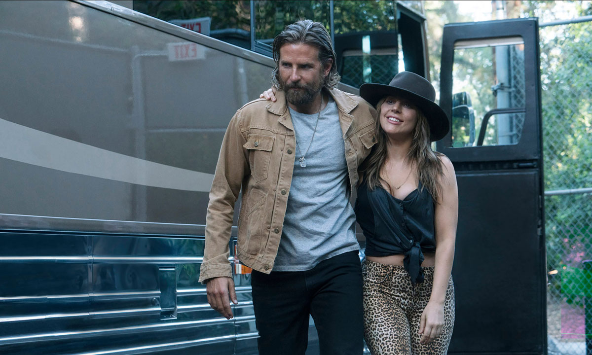 Bradley Cooper and Lady Gaga in A Star is Born.
