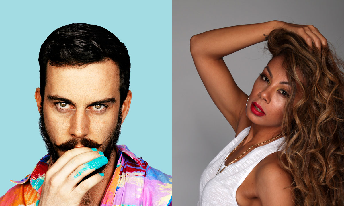 Dressed to kill: performers Brendan Maclean and Prinnie Stevens.