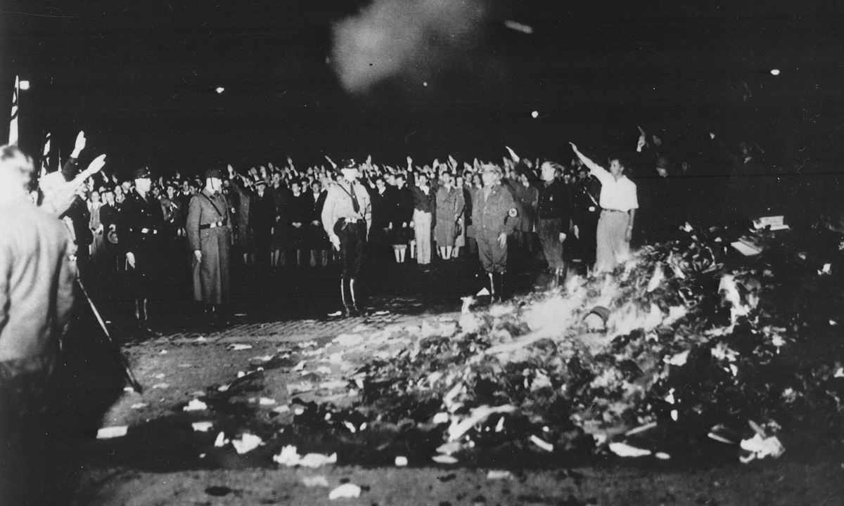 Thousands of books were burned under the Nazi regime. Photo: Georg Pahl / Wikimedia Commons