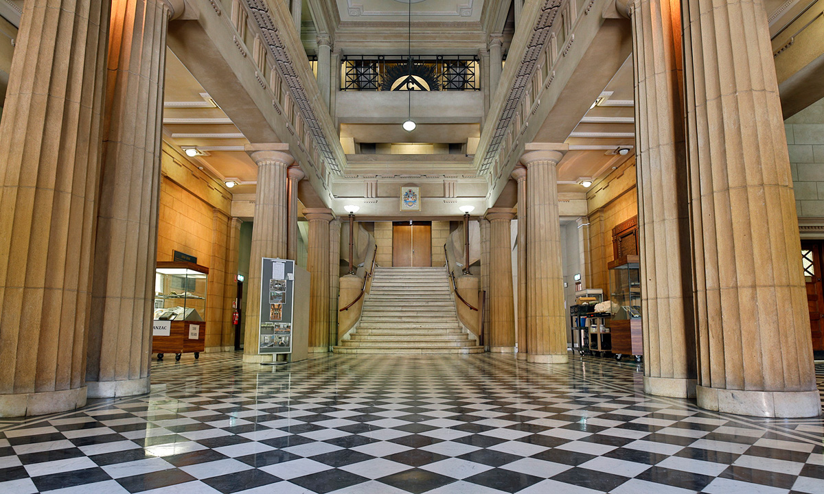 The foyer space in the historic Masonic Lodge / Freemasons' Hall. Photo: Tony Lewis / InDaily