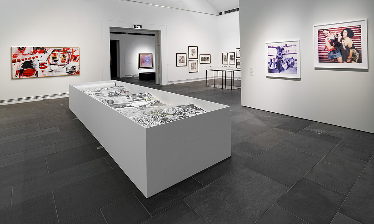 Ways of Seeing (installation view), with Locust Jones' Conscience of Revolt II  in the foreground. Photo: Paul Saul Seed
