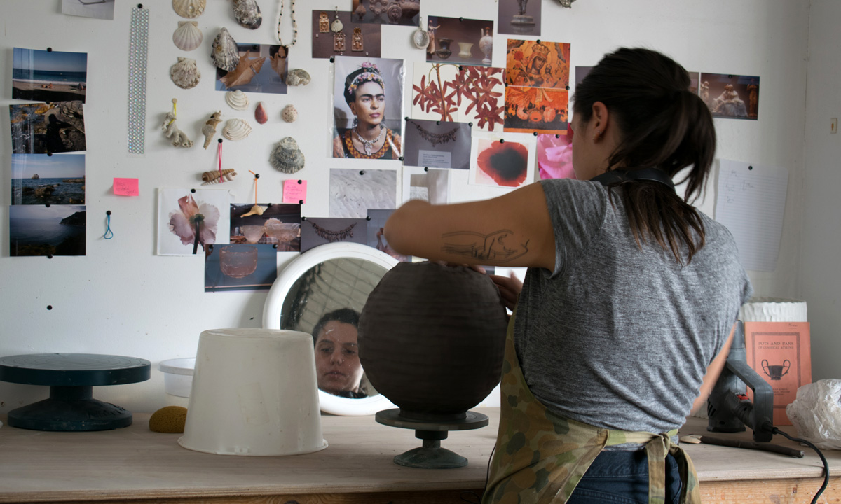 Thumbnail for Artist creates ceramics hands-on with her heritage