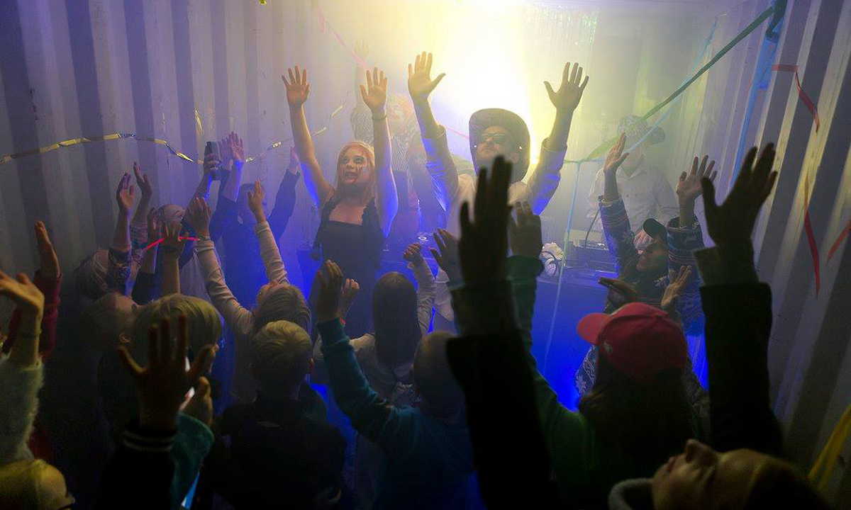 10 Minute Dance Parties is an interactive performance being presented throughout the DreamBIG Festival.