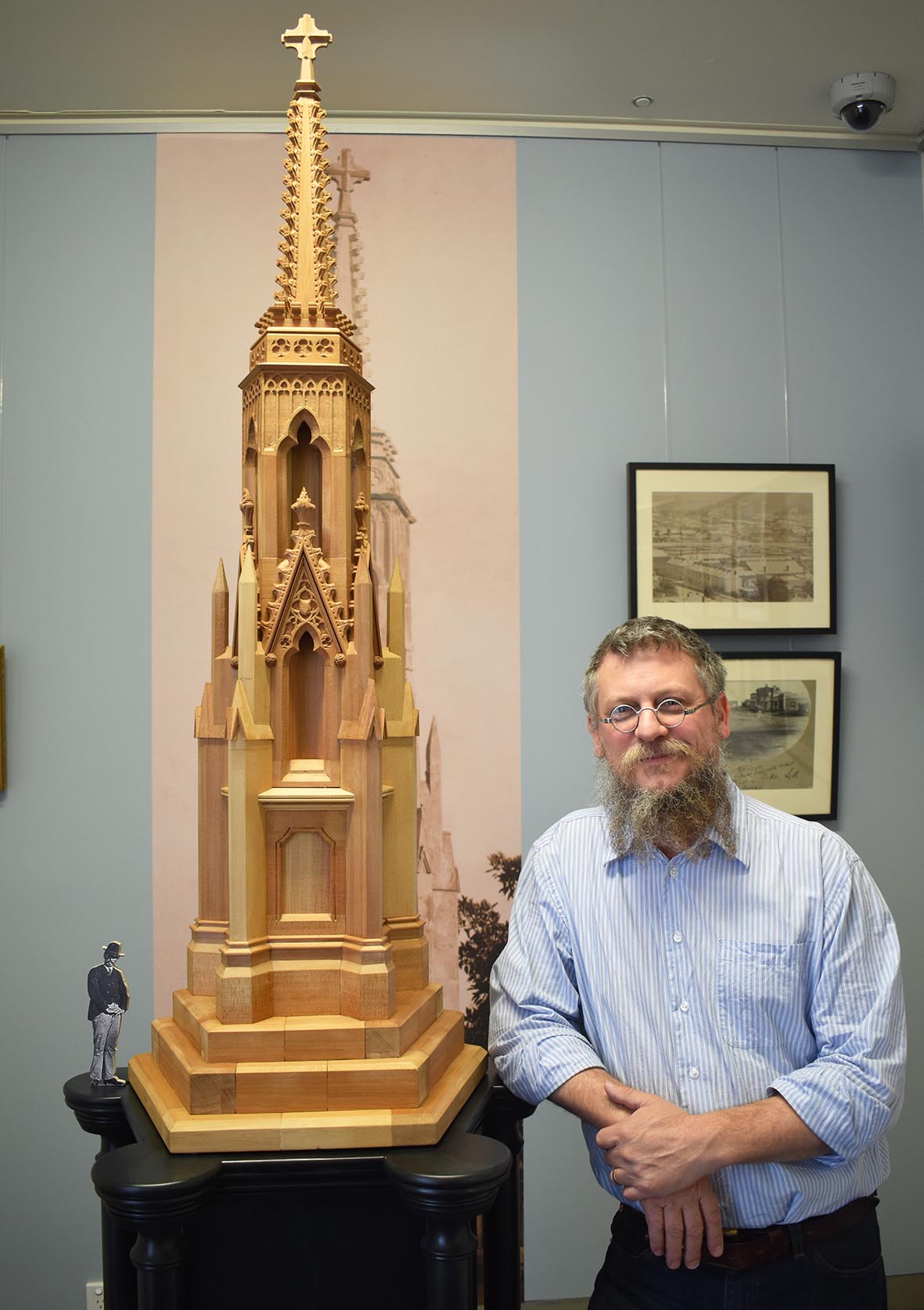 Rising Sun Pictures computer animator Liam Gare used original photographs to create an online model of the Colonel Light Monument. Photo: supplied