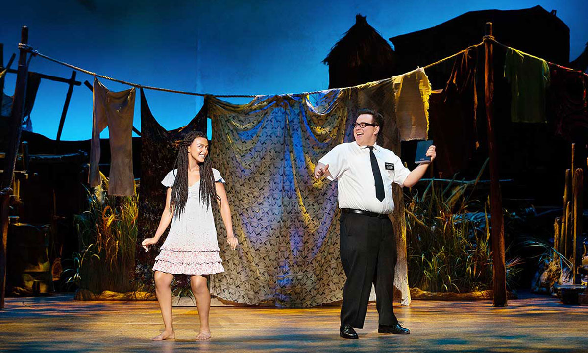 Tigist Strode and Nyk Bielak in The Book of Mormon. Photo: Jeff Busby