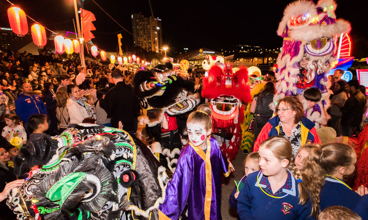 The Moon Lantern Parade is a highlight of OzAsia's opening weekend. Photo: Daniel Purvis
