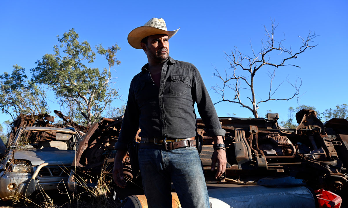 Aaron Pedersen stars as troubled detective Jay Swan in Mystery Road. Photo: David Dare Parker / ABC