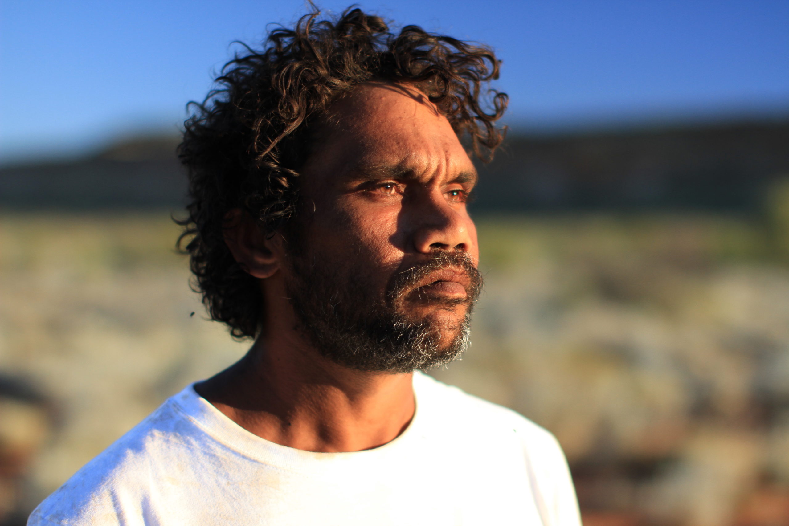 South Australian painter Vincent Namatjira. Image supplied by Iwantja Arts, Jackson Lee