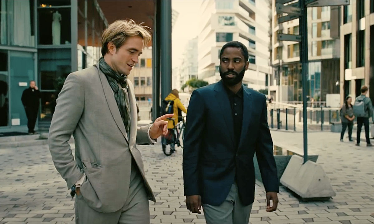 Robert Pattinson and John David Washington in Tenet.