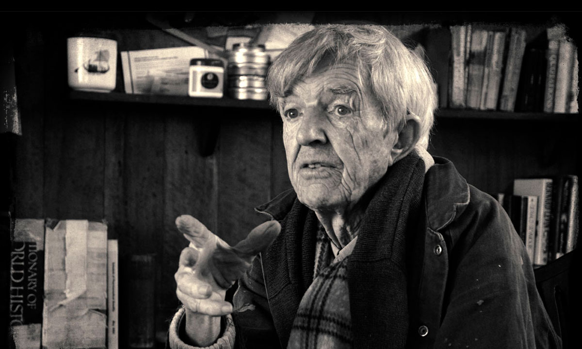 John Croall in a portrait taken by photographer Alex Frayne during filming of Yer Old Faither.