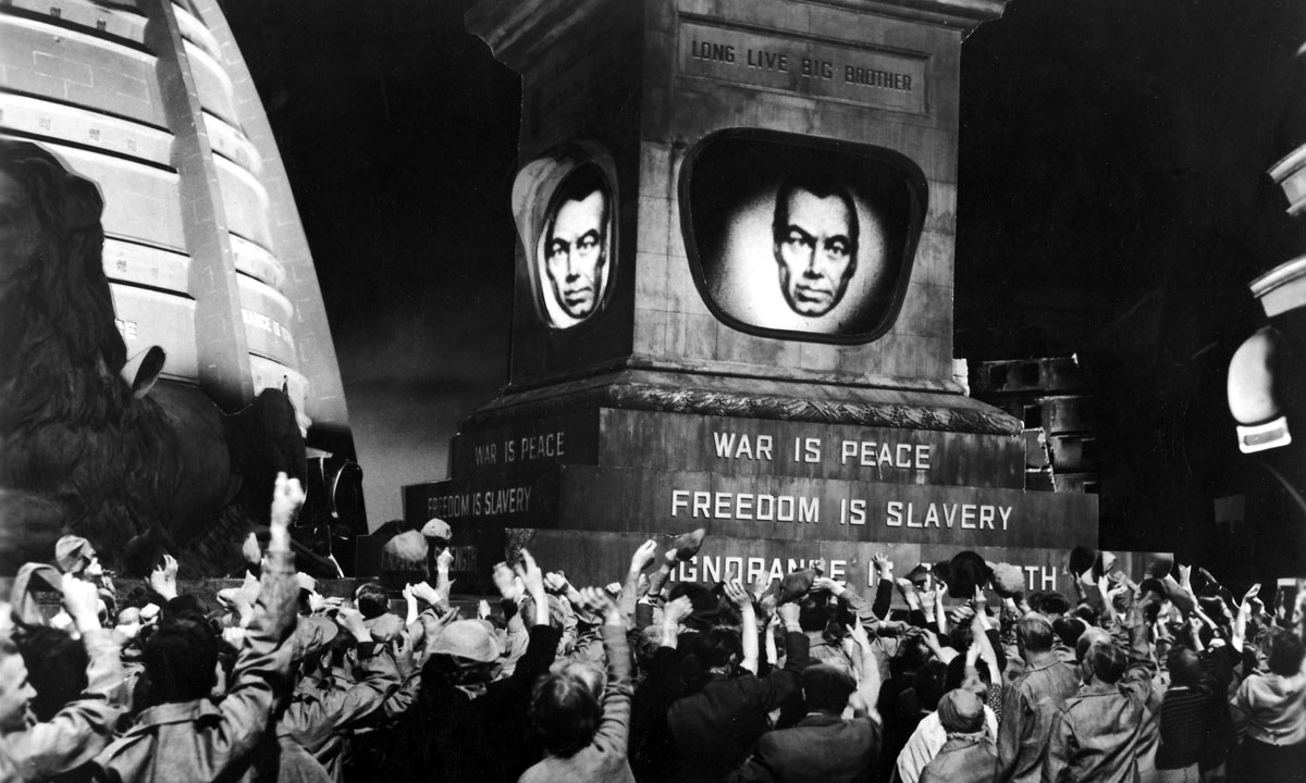 Big Brother is watching: A scene from the 1956 film adaptation of 1984. Photo: Mary Evans Picture Library