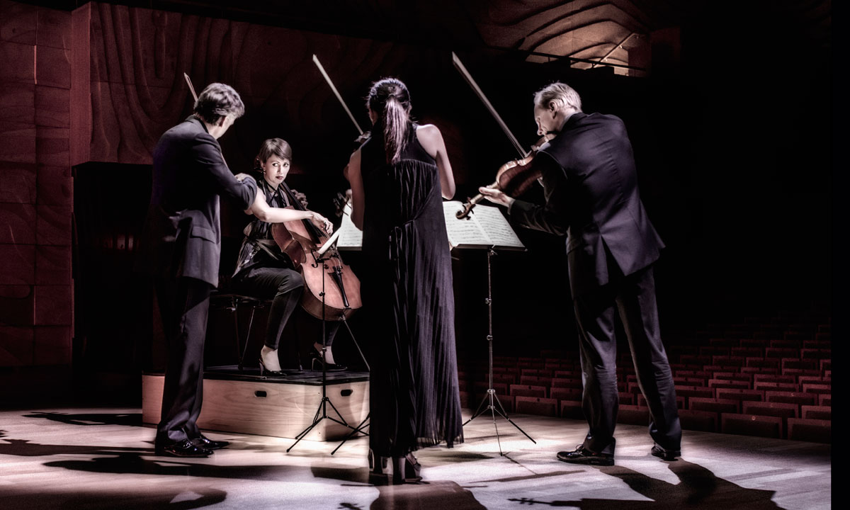 Sharon Grigoryan (facing camera) performing with the ASQ. Photo: Jacqui Way