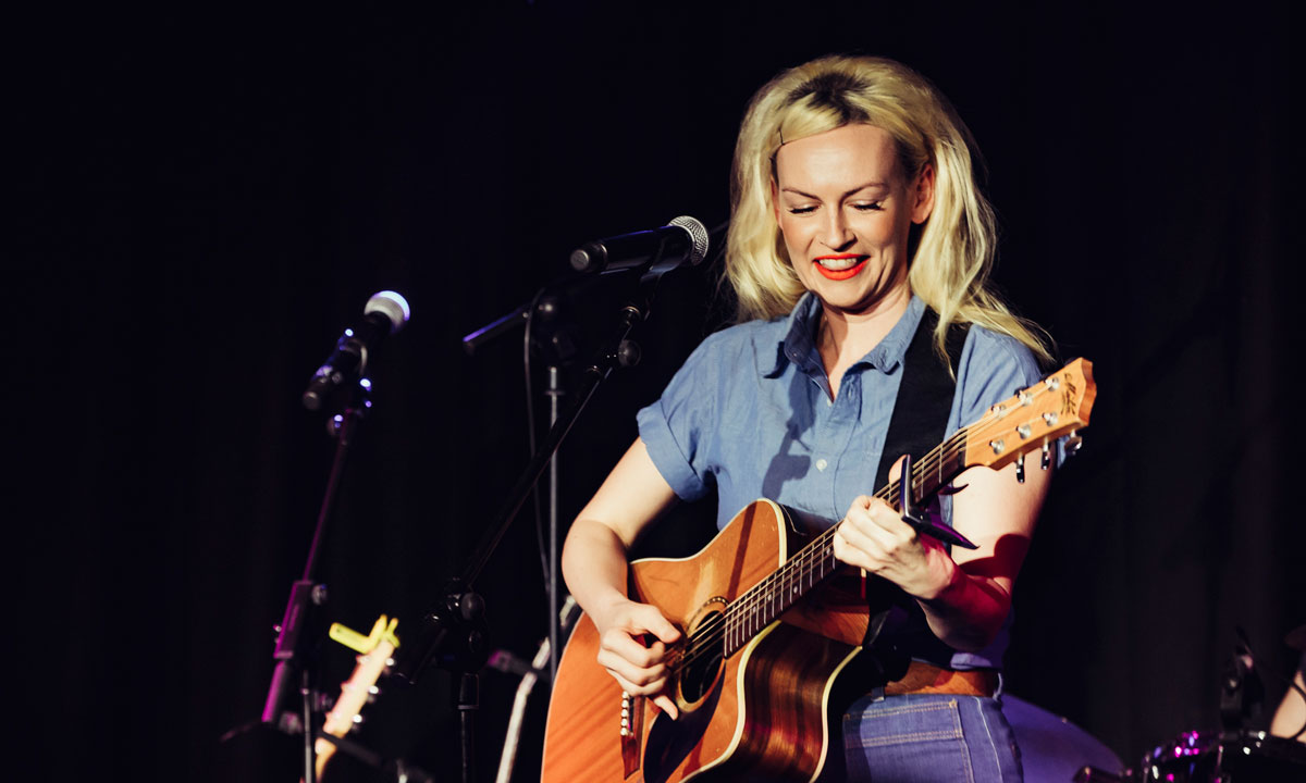 Musician Cookie Baker performs at the last Adelaide Guitar Festival. 