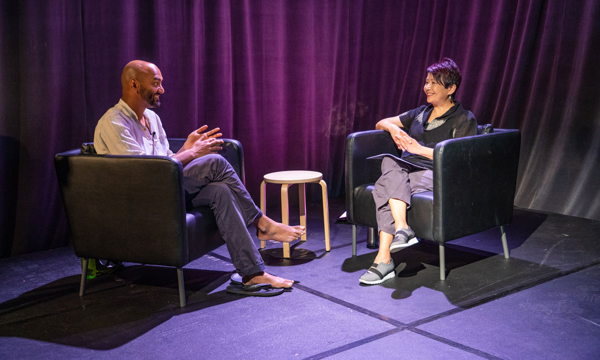 Playwright S Shakthidharan in conversation with OzAsia artistic director Annette Shun Wah.