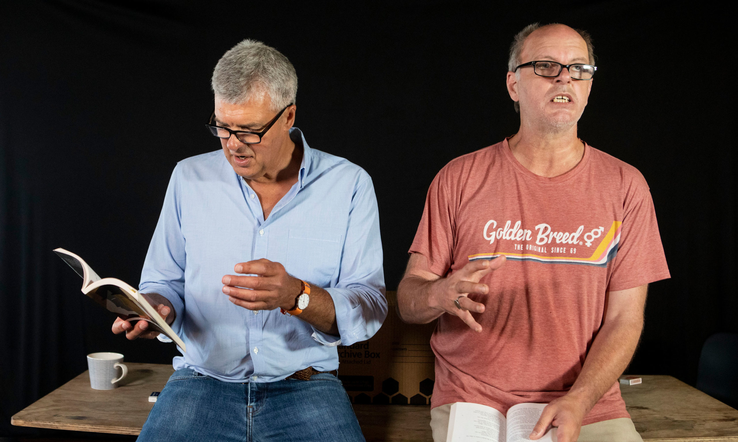 Ian Darling and Greg Fleet in The Twins. Photo: Lisa Tomasetti