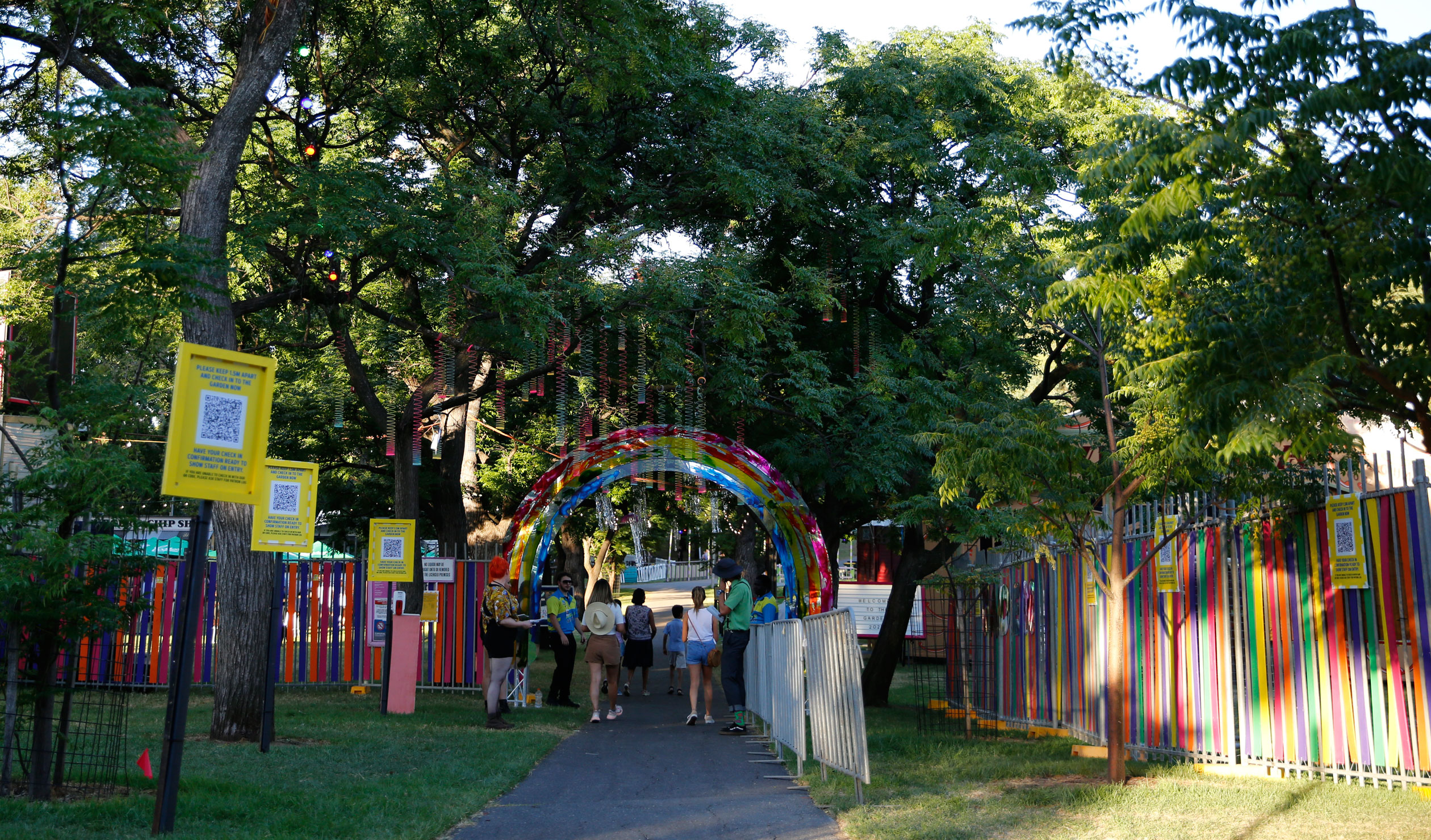 The Garden of Unearthly Delights opened last night, with its QR code clearly displayed at the entrance. Photo: Ben Kelly