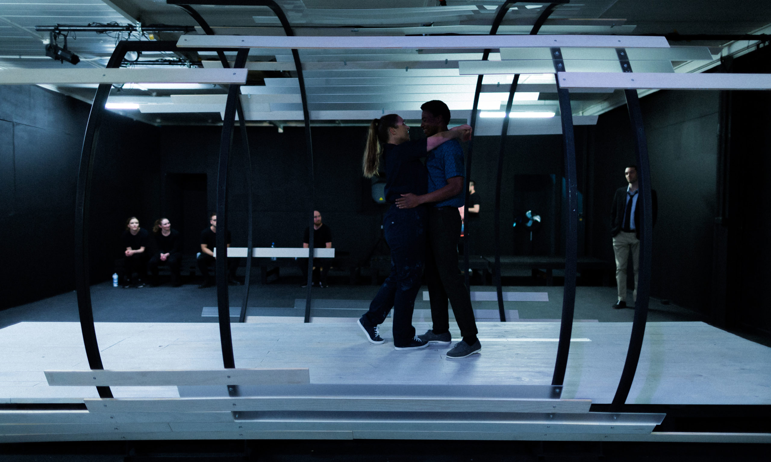 Caithlin O’Loghlen and Ben Tamba as Robyn and Phil in Strata. Photo: Johanis Lyons-Reid
