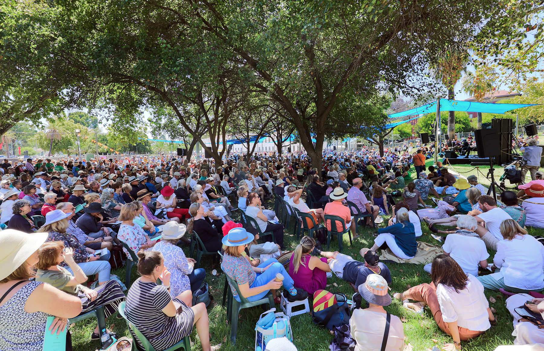Huge crowds gathered to hear former prime minister Julia Gillard on the opening day of Writers' Week. Photo: Tony Lewis/InReview
