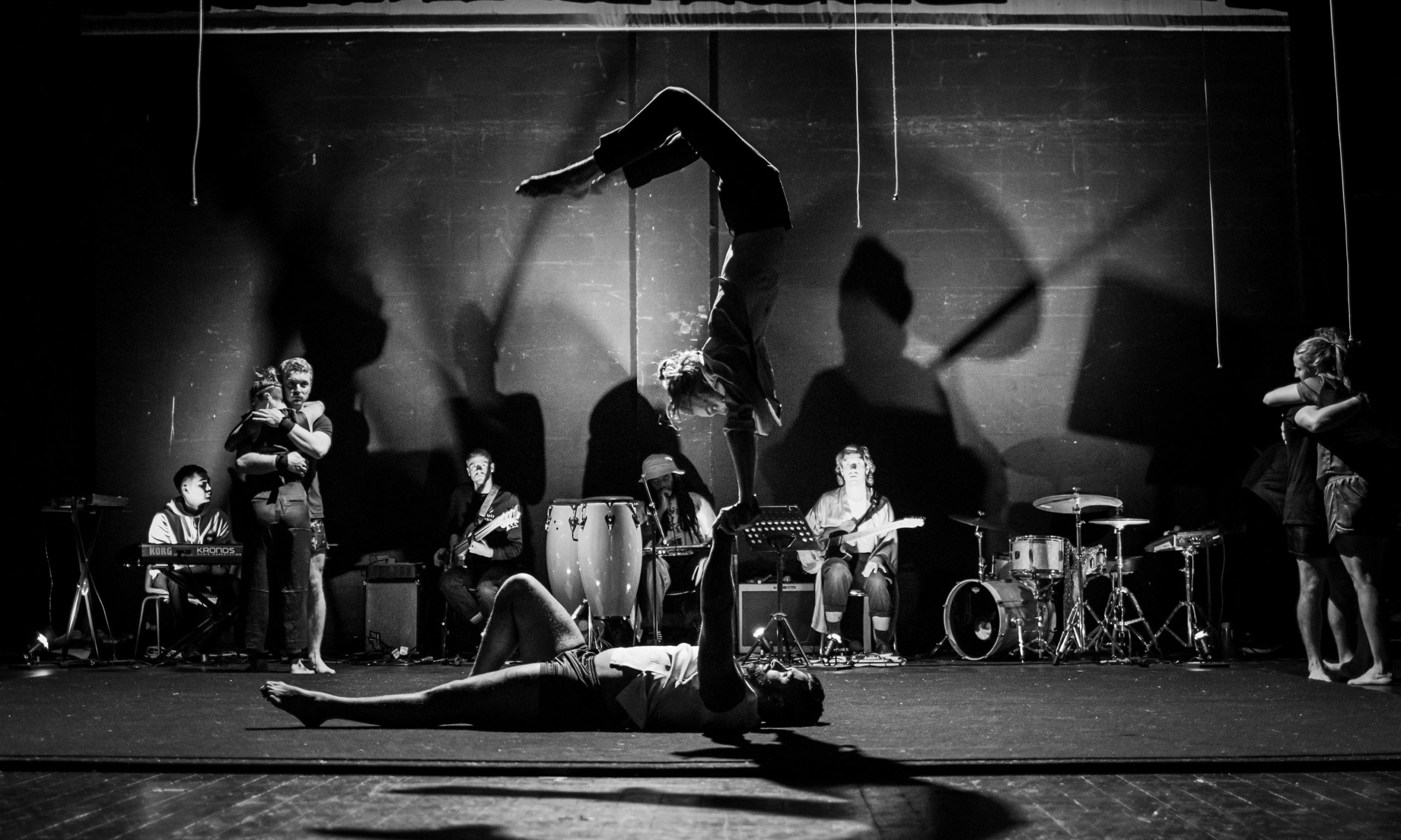 I Want to Touch You is being performed by Gravity & Other Myths  with jazz band Nu Article. Photo: Darcy Grant